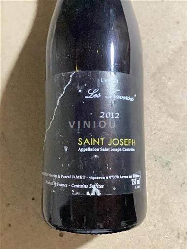 Thung lũng Rhône Saint-Joseph Domaine Jamet Les Traverses 2012