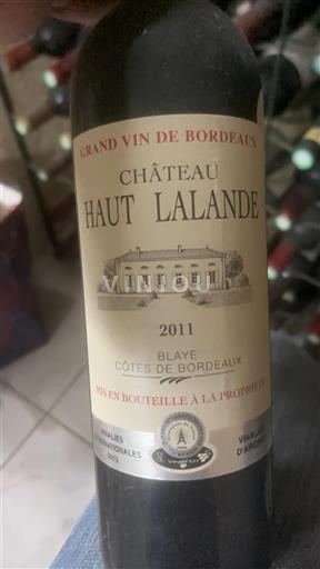 Bordeaux Blaye-Côtes-de-Bordeaux Château Haut Lalande 2011