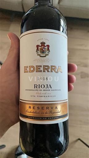 La Rioja Rioja Ederra Reserva 2018