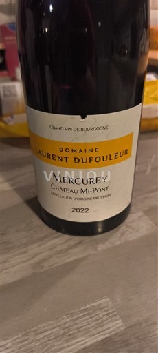 Vinhos Rouge sec Château Mi-Pont Domaine Laurent Dufouleur 2022 França Borgonha Mercurey AOC