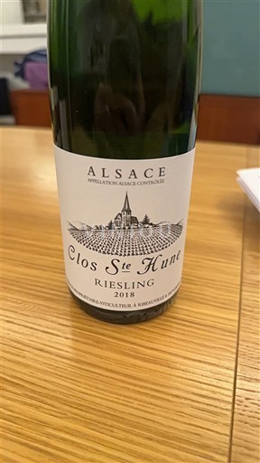 Alsace Riesling Trimbach Clos Ste Hune 2018