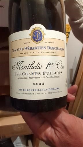 Bourgogne Monthélie Premier Cru Domaine Sébastien Deschamps Les Champs Fulliots 2022