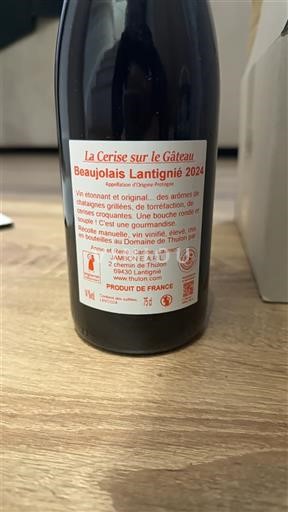 Beaujolais Määrittelemätön Domaine Thulon La Cerise sur le Gâteau 2024