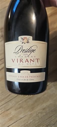 Provenza Coteaux de Aix en Provenza Château Virant Prestige 2019