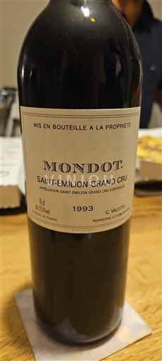 Bordeaux Saint-Émilion Grand Cru Grand Cru Mondot 1993