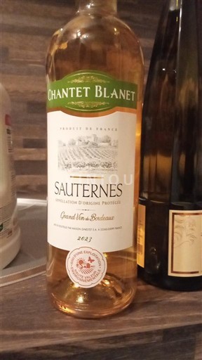 Burdeos Sauternes Chantet Blanet 2023