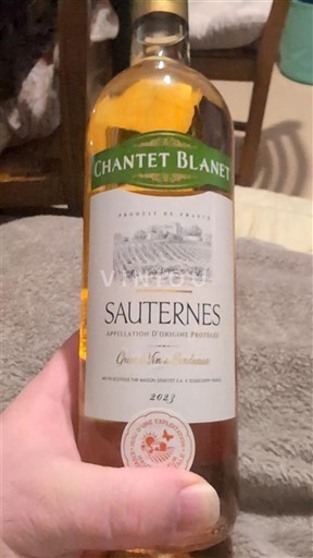 Bordeaux Sauternes Chantet Blanet 2023
