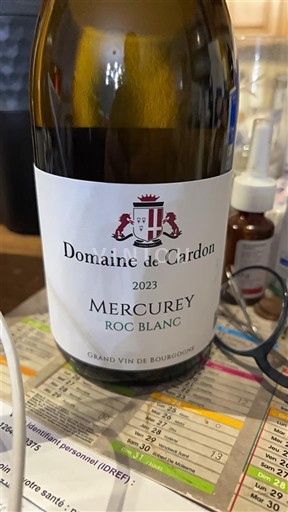 Burgundi Mercurey Domaine Cardon Roc Blanc 2023