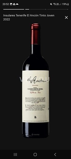 Quần đảo Canary Ycoden-Daute-Isora Insulares Tenerife El Ancón Tinto Joven 2022