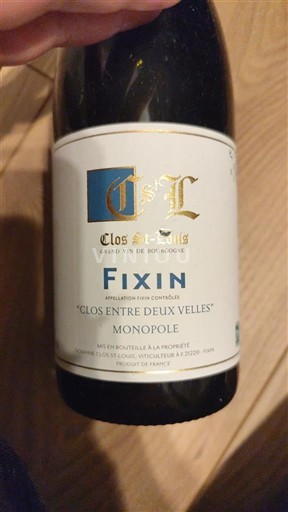 Bourgogne Fixin Clos St Louis Clos Entre Deux Velles Monopole 2021