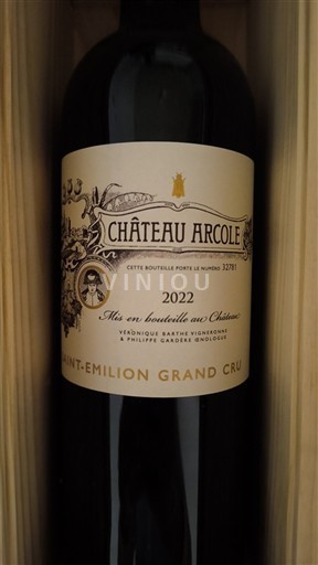 Bordeaux Saint-Émilion Grand Cru Grand Cru Château Arcole 2022