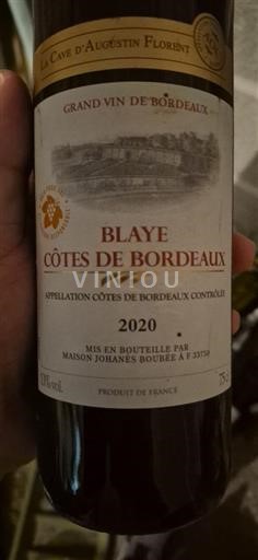 Bordeaux Blaye-Côtes-de-Bordeaux La Cave Augustin Florent 2020