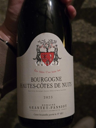 Burgundsko Hautes Côtes de Nuits Domaine Geantet-Pansiot 2023
