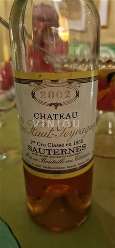 Bordeaux Sauternes Premier Cru Château Les Haut-Peyraguey 2002