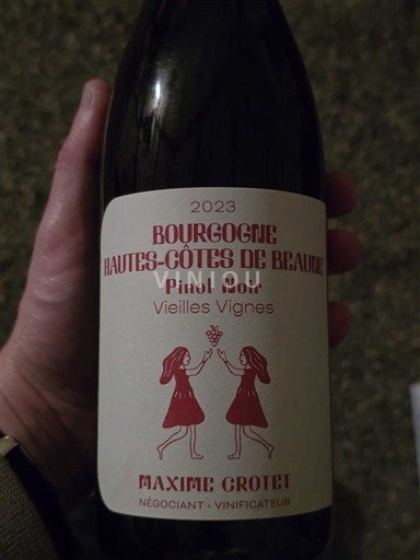 Bourgogne Hautes Côtes de Beaune Maxime Grolet Pinot Noir Vieilles Vignes 2023