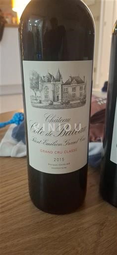 Bordeaux Saint-Émilion Grand Cru Grand Cru Classé Château Côte de Baleau 2015