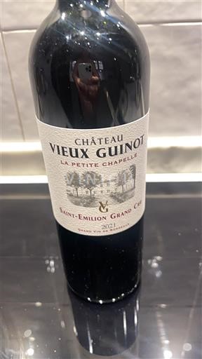 Bordeaux Saint-Émilion Grand Cru Grand Cru Château Vieux Guinot La Petite Chapelle 2021