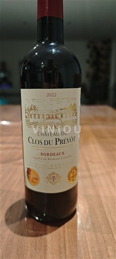 Bordeaux Không được chỉ định Château Clos du Prévôt 2022