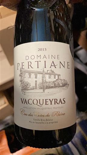 Thung lũng Rhône Vacqueyras Domaine Pertiane 2015