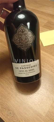 Bordeaux Côtes-de-bourg Château Passedieu Collection Yvon Gouttin 2020