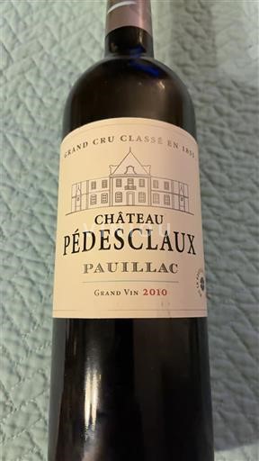Burdeos Pauillac Grand Cru Château Pédesclaux 2010