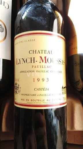 Bordeaux Pauillac Grand Cru Château Lynch-Moussas 1993