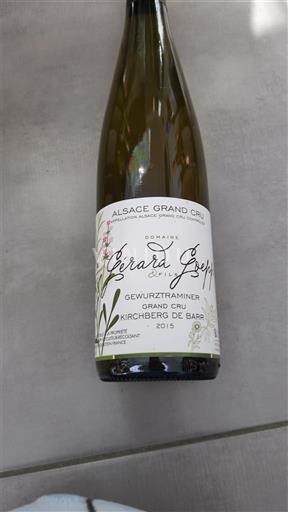Alsasko Gewürztraminer Grand Cru Domaine Gérard Geppert Kirchberg de barr 2015