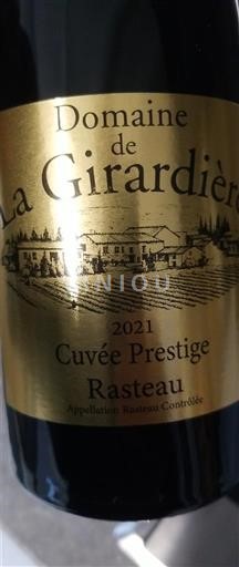 Rhônetal Rasteau Domaine La Girardière Prestige 2021