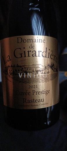 Rhône Valley Rasteau Domaine La Girardière Prestige 2021