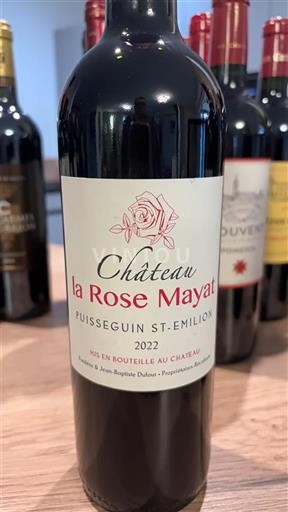 Bordeaux Puisseguin-saint-émilion Château La ROSE MAYAT 2022