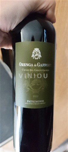 Corse Patrimonio Orenga de Gaffory des Gouverneurs 2022