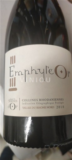 Alpy a Rhonské oblasti Rhodanské pahorkatiny Les Sérines Or Emphyre Or 2018