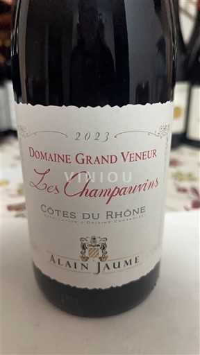 Rhônen laakso Côtes-du-rhône Domaine Grand Veneur Les Champauvins 2023