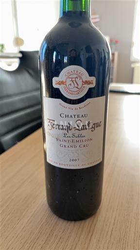 Bordeaux Saint-Émilion Grand Cru Grand Cru Château Ferrand-Lartigue Les Sables 2007