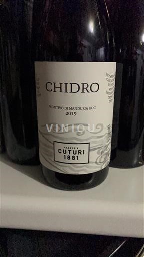 Pouilles Primitivo di Manduria Masseria Cuturi Chidro 2019