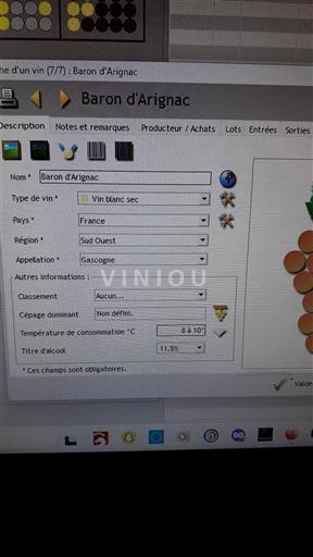 Akvitanien och Charentes Dordogne Baron Arignac 1998