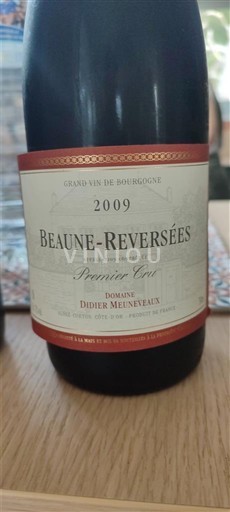 Bourgogne Beaune Premier Cru Domaine Didier Meuneveaux Beaune-Reversées 2009