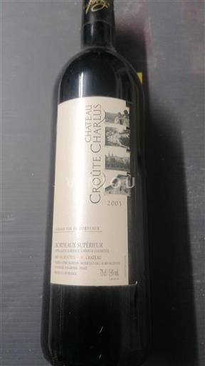 Bordeaux Bordeaux Supérieur Château Grollet Charulus 2003