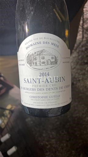Burgundsko Saint-Aubin Premier Cru Domaine Des Meix Les Murgers des Dents de Chien 2014