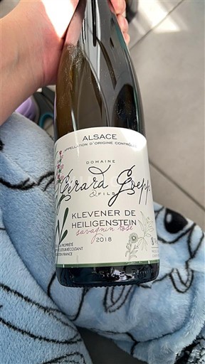 Alsace Klevener-de-heiligenstein Vendanges Tardives Domaine Gérard Goepp Vendanges Tardives 2018