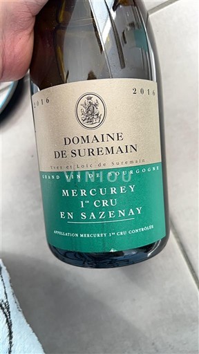 Bourgogne Mercurey Premier Cru Domaine Suremain En Sazenay 2016