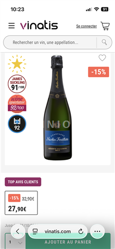 Champagne Nicolas Feuillatte Réserve Exclusive Brut Non Millésimé