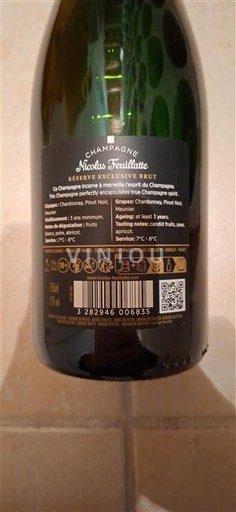 Samppanja Nicolas Feuillatte Réserve Exclusive Brut Ei vuosikertaa
