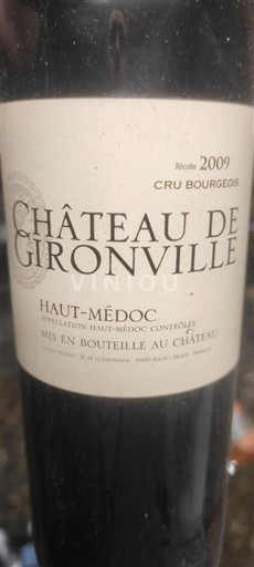 Bordeaux Haut-Médoc Château Gironville 2009