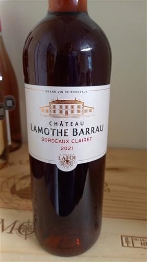 Bordeaux Bordeaux clairet Château Lamothe Barrau L'AFOI 2021