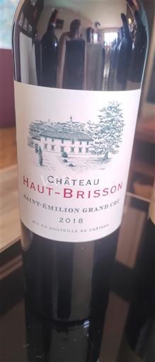 Bordeaux Saint-Émilion Grand Cru Grand Cru Château Haut-Brisson 2018