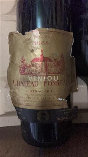Bordeaux Listrac-Médoc Château Fonreaud 1988