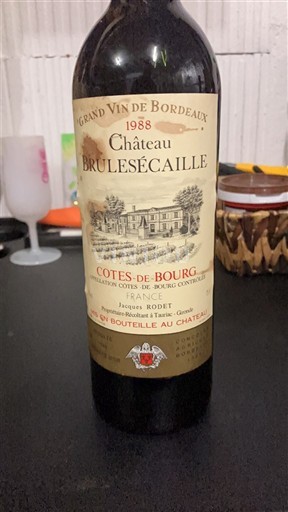 Burdeos Côtes-de-bourg Château Brulesécaille 1988