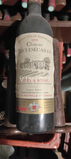 Bordeaux Côtes-de-bourg Château Brulesécaille 1988
