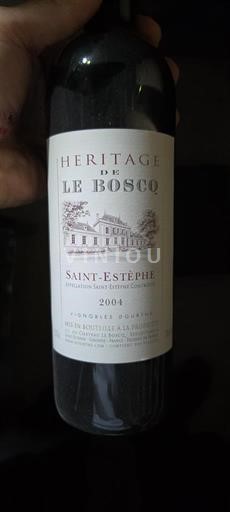 Bordeaux Saint-Estèphe Héritage de Le Boscq 2004